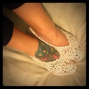 Lace house slippers